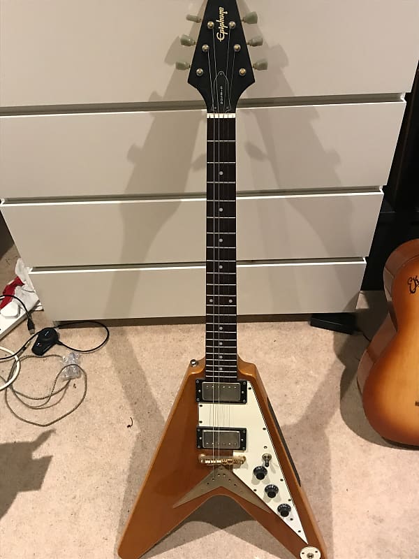 Epiphone Korina Flying V Korean ltd edition 2001 Korina | Reverb