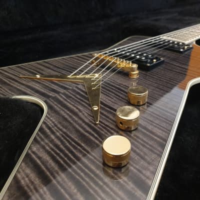 RARE Dean Limited Edition Black Gold ML Trans Black AAA Flame Top