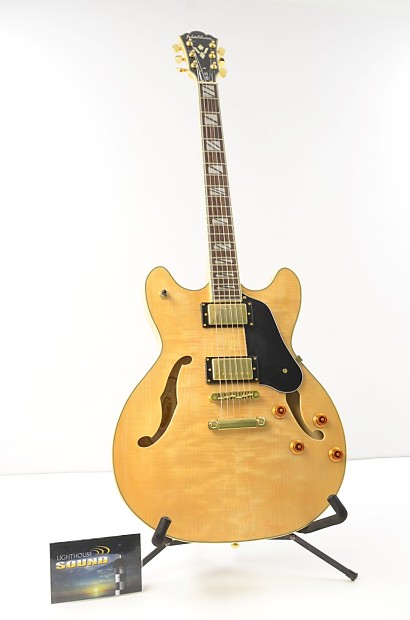 Washburn HB-35 NK Semi-Hollowbody Electric Guitar - Natural w/OHSC HB35