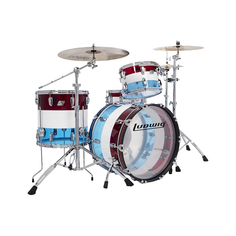 Ludwig Vistalite Reissue 50th Anniversary Pro Beat Outfit 9x13 / 16x16 / 14x24" Drum Set image 1
