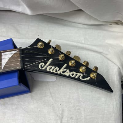 Jackson Pro Series Randy Rhoads Signature Model RR5 RR-5 Flying V Guitar 2003 - Black Gloss - MIJ Made In Japan image 9