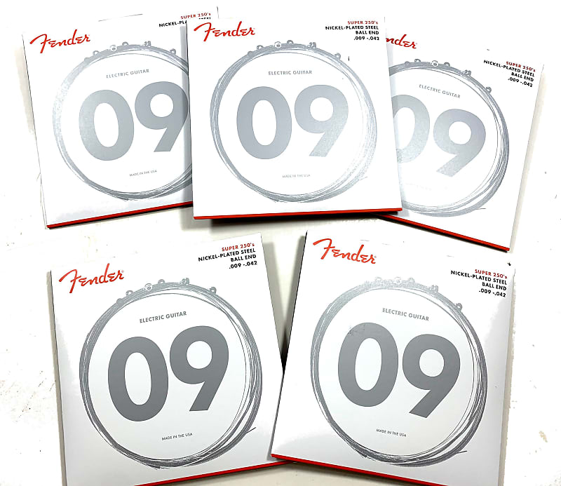 Fender Guitar Strings 5 Pack Electric Super 250 Ball End Reverb UK