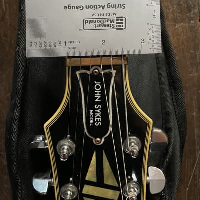 1990s Burny John Sykes Les Paul Custom Electric Guitar MIJ image 16