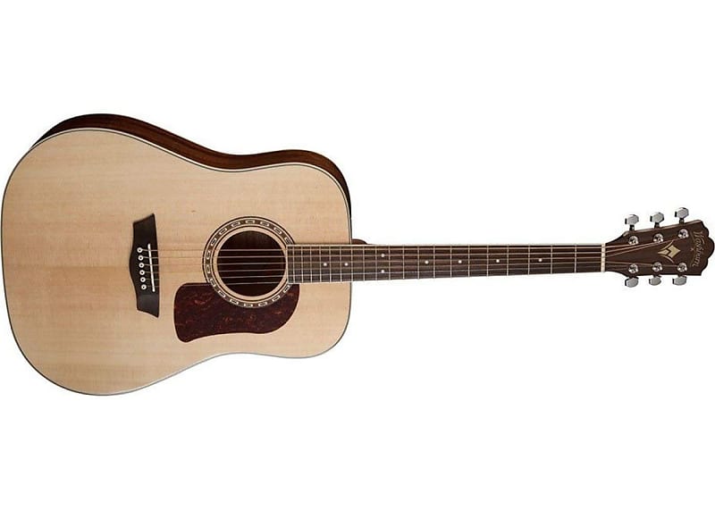 Washburn 6 String Acoustic Guitar, Natural Gloss (HD10SO) Reverb