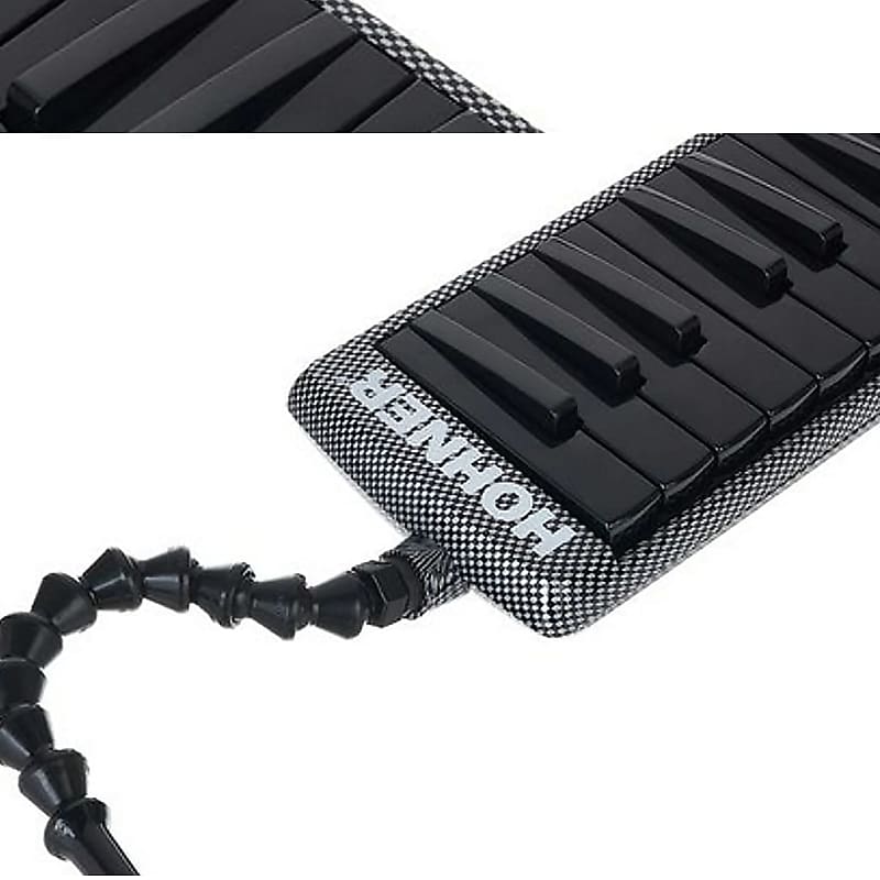 Hohner Airboard Carbon 37 Key Melodica Air Powered Keyboard with Gig Bag