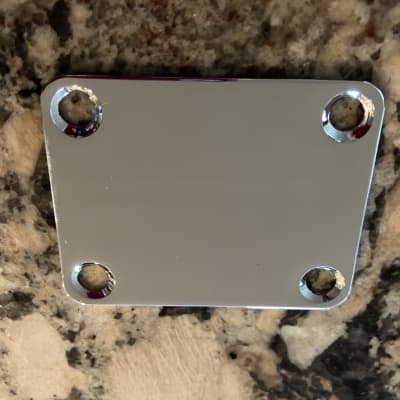Chrome Neck Plate for Fender Bass, Stratocaster and Telecaster Mint image 3