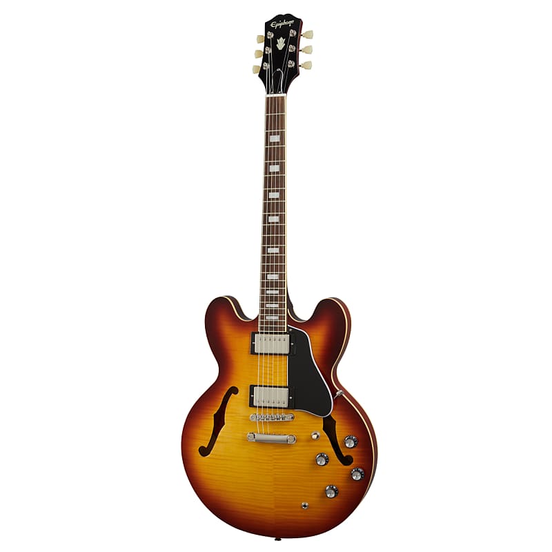 Epiphone Inspired by Gibson ES-335 Figured Top Raspberry Teaburst image 1