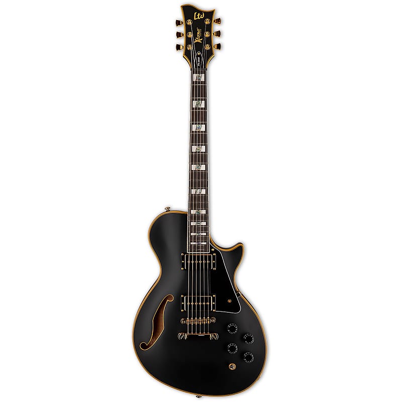 ESP LTD Xtone PS-1000 Vintage Black Semi-Hollow Electric Guitar B-Stock image 1