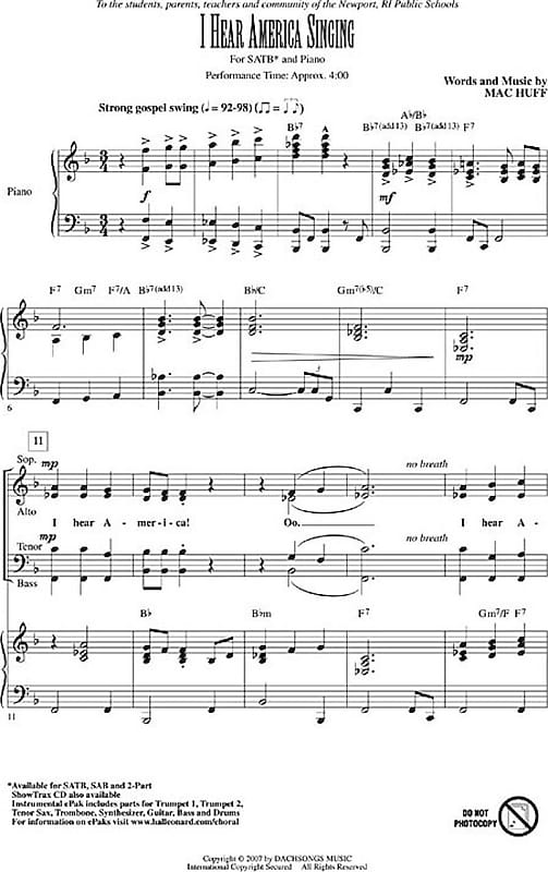 I Hear America Singing Reverb