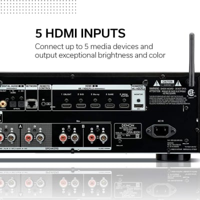 Denon DRA-800H 2-Channel Stereo Network Receiver for Home Theater | Hi-Fi Amplification | Connects to All Audio Sources | Latest HDCP 2.3 Processing with ARC Support | Compatible with Amazon Alexa image 6