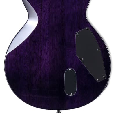 ESP LTD EC-1000 LH EMG Left-Handed Guitar – See Thru Purple Sunburst image 5