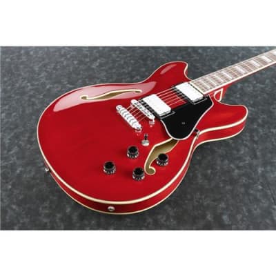 Ibanez Artcore AS73 Electric Guitar, Bound Rosewood Fretboard, Transparent Cherry Red image 4