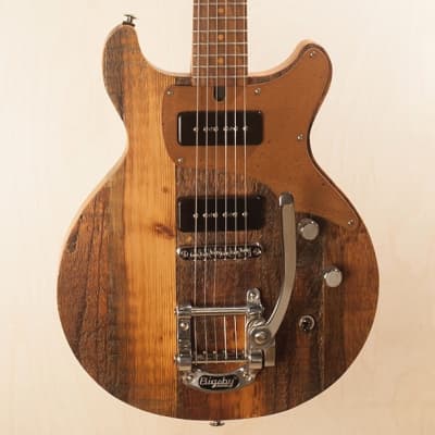 Strack Guitars Double Cutaway  Rustic Reclaimed Handmade Custom Les Paul Jr. image 1