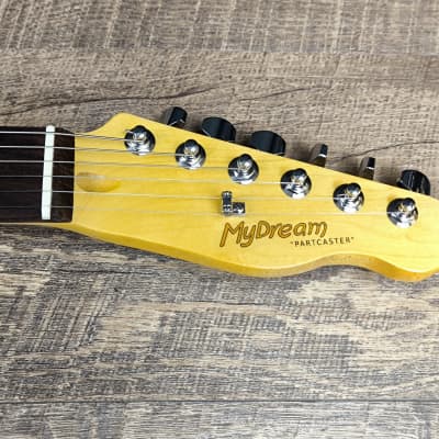 MyDream Partcaster Custom Built - Black Thinline Silver Foil PAF image 4