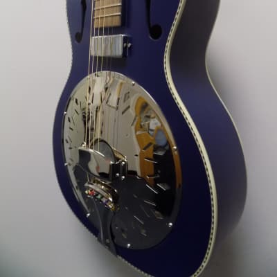 Recording King RPH-R2-MBL Dirty 30s Minnie Bucker Resonator Guitar w/ Pickup - Wabash Blue image 4