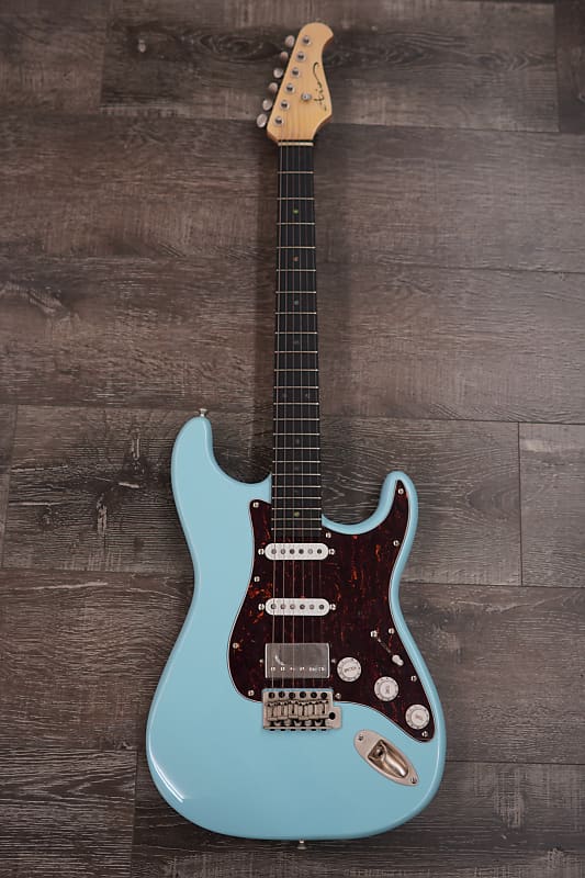 AIO S4 Electric Guitars - Sonic Blue w/ Gator GC-Electric-A Case image 1