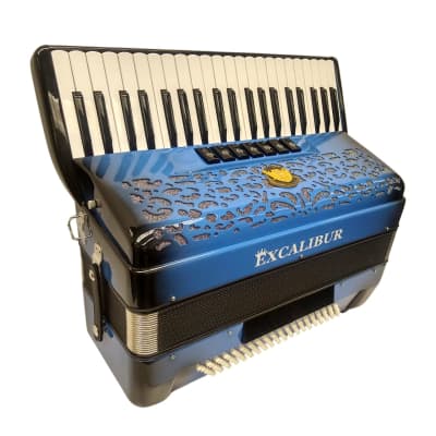 Excalibur Super Classic PSI Series Blue Fade 120 Bass Piano Accordion image 3