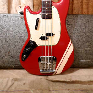 Fender Mustang Bass 1968 Red Lefty image 4