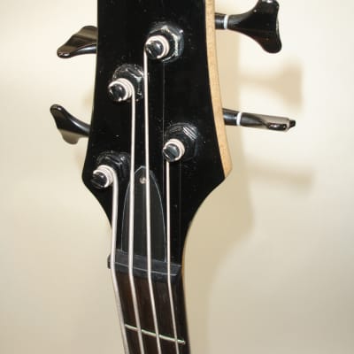 2009 Squier MB-4 Modern Bass Special Edition, Rosewood Fingerboard, Black Metallic w/ Skull & Crossbones Graphic on Body image 12