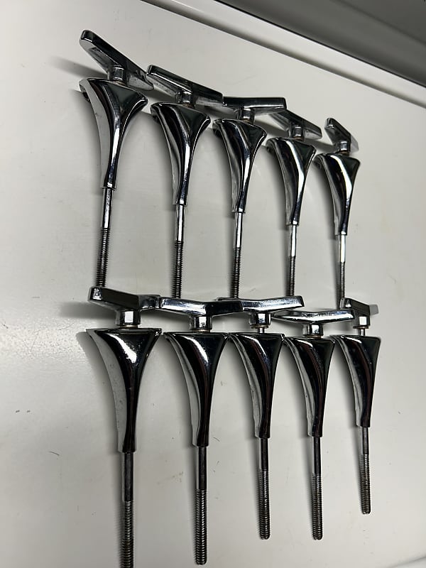 Sonor Hilite bass drum claws complete 10 1990 Chrome Reverb