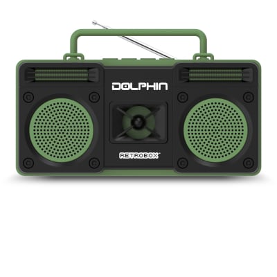 Dolphin RTX-20 Retrobox™ Portable Bluetooth Radio Choose from Colors - GREEN image 4