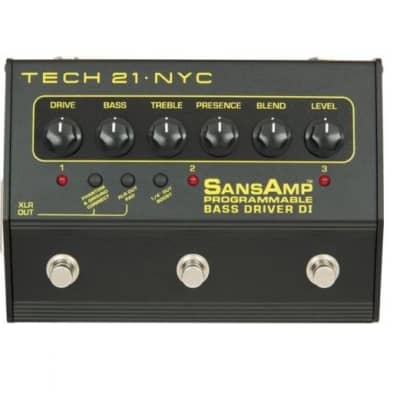 ベース TECH 21 SansAmp BASS DRIVER DI Tech 21 SansAmp Programmable Bass Driver DI Pedal | Sweetwater