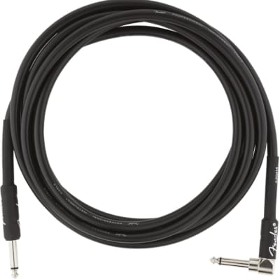 Fender Professional Series Instrument Cable, Straight-Angle, 10', Black image 4