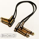 2 Pack - EBS Flat Patch Cable - 11" Length - PG-28 Deluxe Premium Gold - RA/RA - Ultra Thin - 28cm