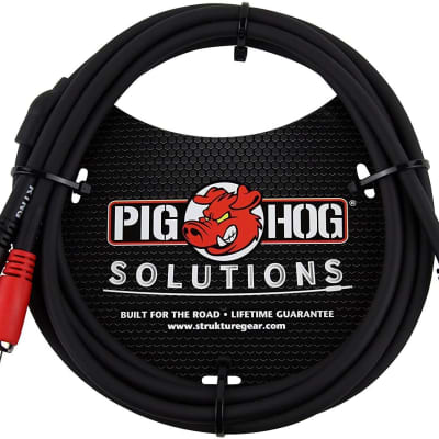 Pig Hog - PB-S3R03 - 3.5 mm to Dual RCA (Male) Stereo Breakout Cable - 3 ft. image 1