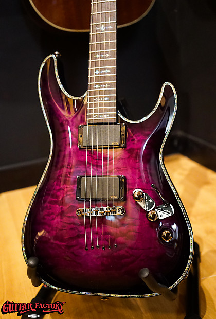 Schecter Hellraiser Hybrid C 1 Trans Purple Burst Limited Run
