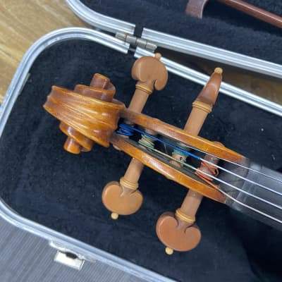 Highly flamed wood 14" Viola with Boxwood Tailpiece, Chin Rest and pegs image 4