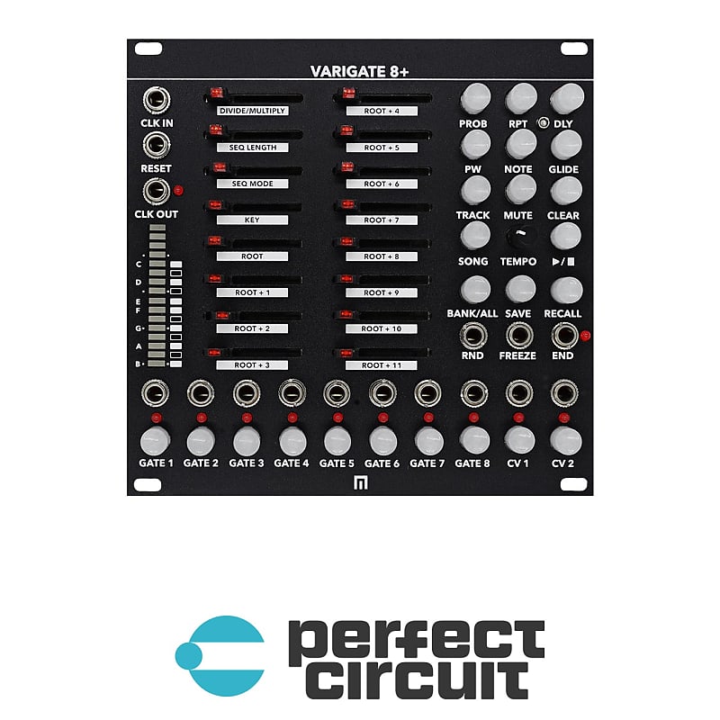 Malekko Heavy Industry Varigate 8+ Gate Sequencer (Black) [DEMO]