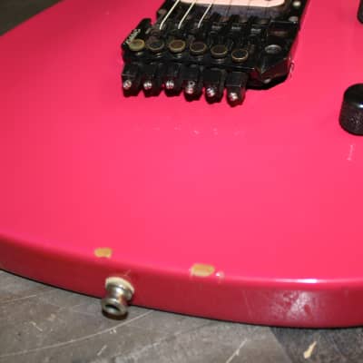 Epiphone 935i 1989-90 Bright Pink, super Rare with Kahler With Non original Hard case image 7