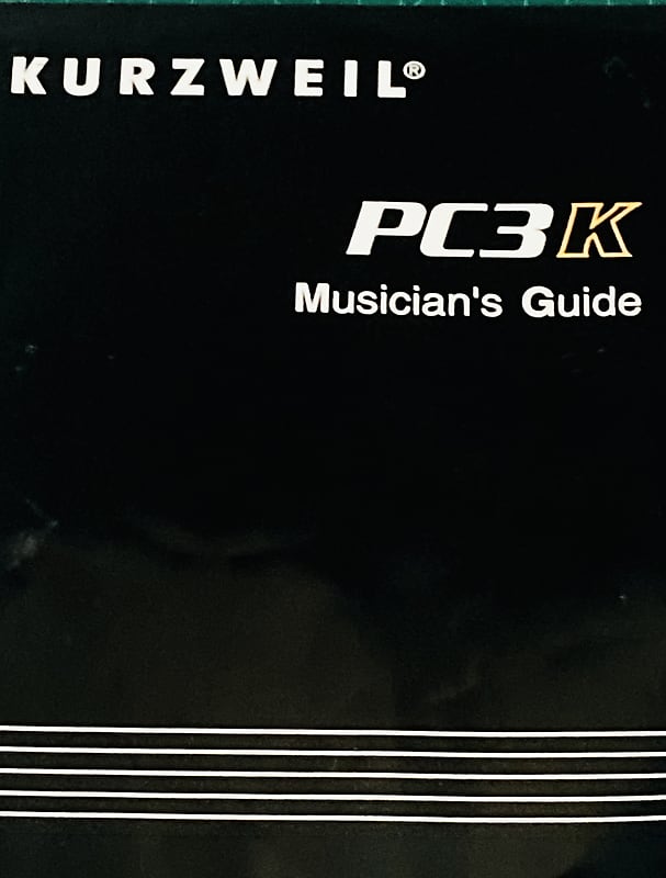 Kurzweil PC3K8 VAST Performance Controller/Synth • OEM Original Factory Musician's Guide image 1