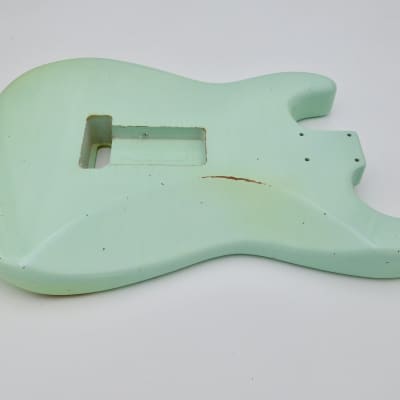 4lbs 4oz BloomDoom Nitro Lacquer Aged Relic Surf Green S-Style Vintage Custom Guitar Body image 18