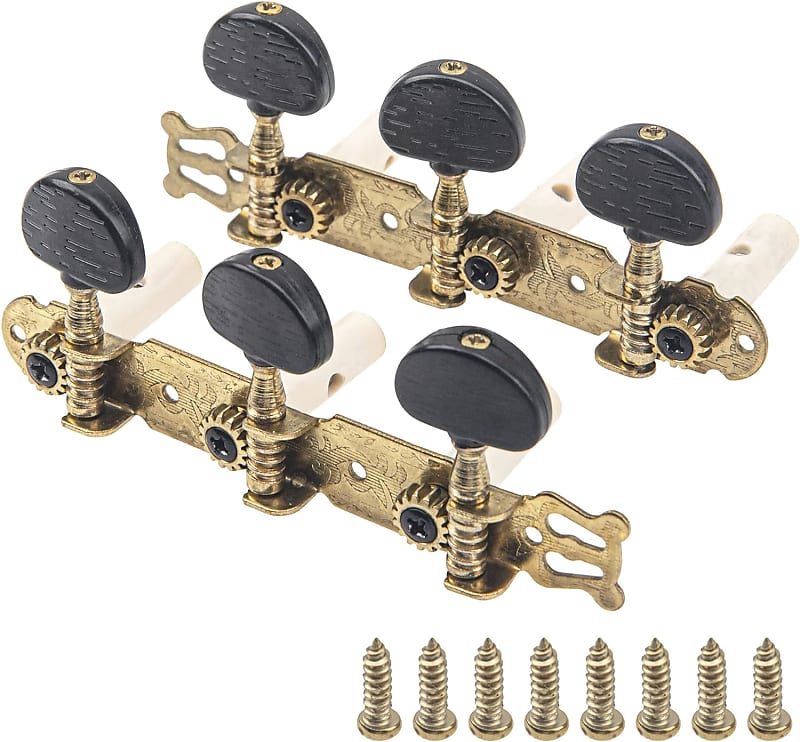 Alice Aos-020b1p Gold-plated Classical Guitar Tuning Pegs Tuners Machine Head Ov