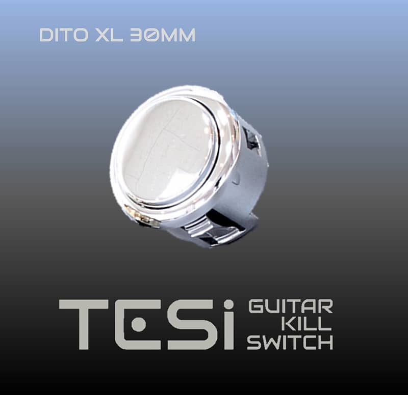 Tesi DITO XL 30MM Arcade Button Guitar Kill Switch Chrome image 1