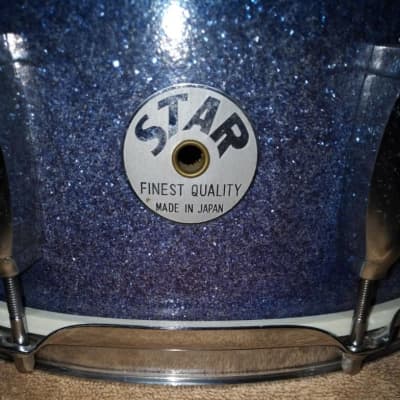 Star 14" 10 Lug Snare Drum 1960's Sparkle Blue fade image 6
