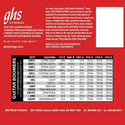 GHS Guitar Boomers Thin-Thick  10-52 image 2