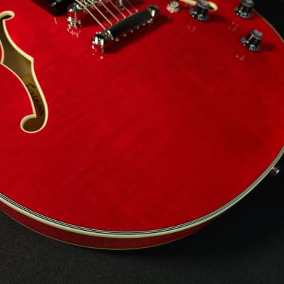 Eastman T486-RD #2566 Red Finish Semi Hollow Electric Guitar, Hard Case image 12