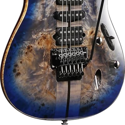 Ibanez S1070PBZ S Premium Series Electric Guitar, Cerulean Blue Burst w/ Gig Bag image 4