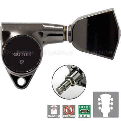 NEW Gotoh SG301-04 MG MAGNUM LOCK Locking Tuners Keystone keys 3X3 - COSMO BLACK