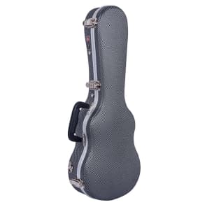 Crossrock CRA800SUBKWT molded hardshell soprano ukulele case in black&white image 1