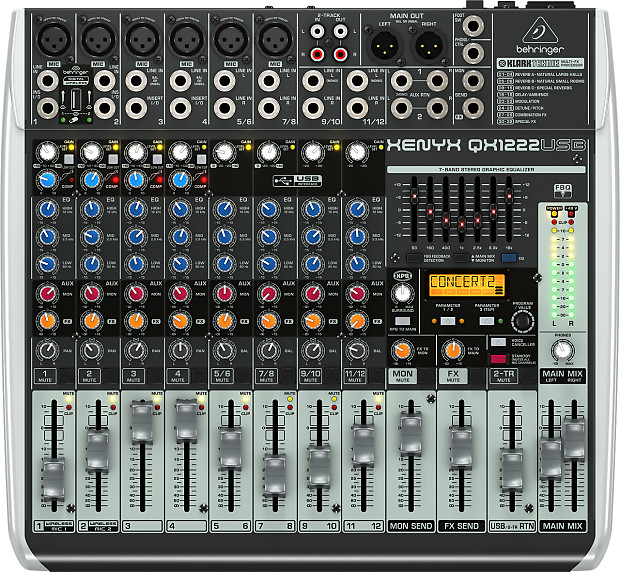 Behringer Xenyx QX1222USB 16-Input Mixer with USB Interface and Effects image 1