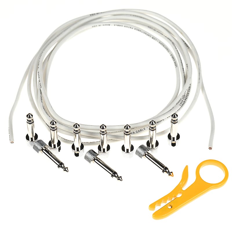 Lava Cable Tightrope Solder-Free Pedal Board Kit 10' White image 1