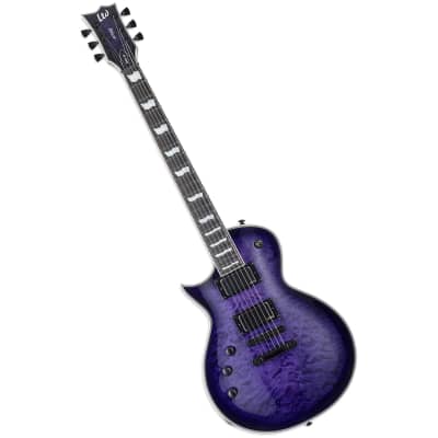 ESP LTD EC-1000 LH EMG Left-Handed Guitar – See Thru Purple Sunburst image 1