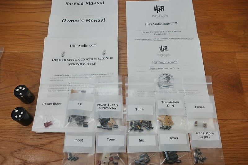 Sansui G5000 restoration kit filter capacitor repair rebuild fix  			