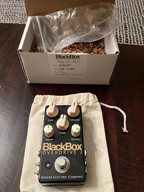 Snouse Black Box Overdrive 2 Stage Pro Mod 2021 Black MINT Reverb