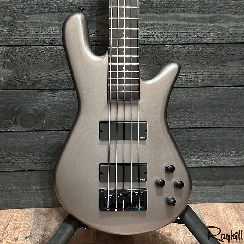 Spector NS Ethos HP 5 String Electric Bass Guitar - Gunmetal Silver image 1