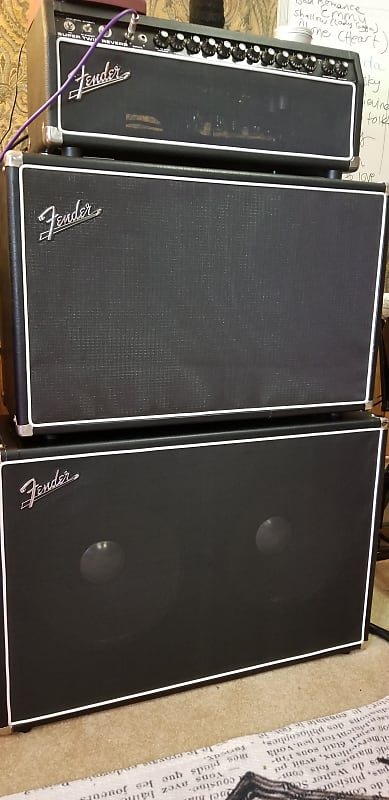 Fender Dual Showman Cabinet 1966 Black Tolex  Blackface pre CBS, 15" JBL D140F image 1